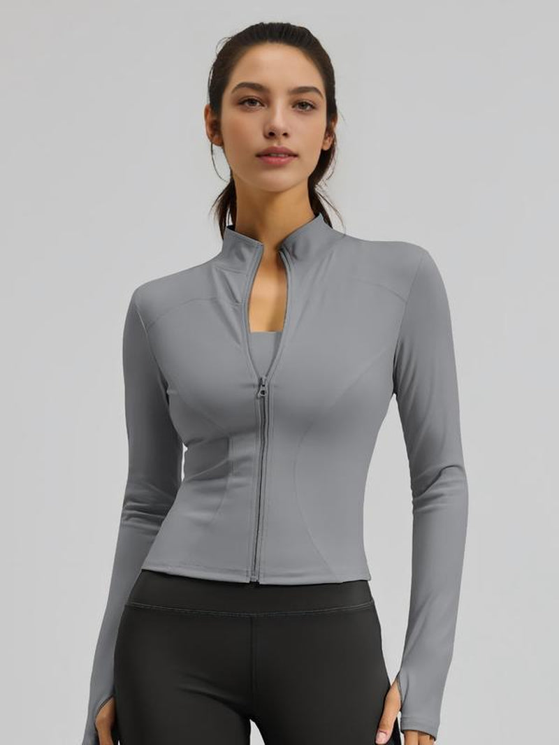 Elevate Your Workout Game with Our Slim Fit Zip-Up Sports Jacket - Perfect for Yoga, Tennis, and Everyday Style! 🏋️‍♀️✨ #FitnessFashion #WorkoutWear