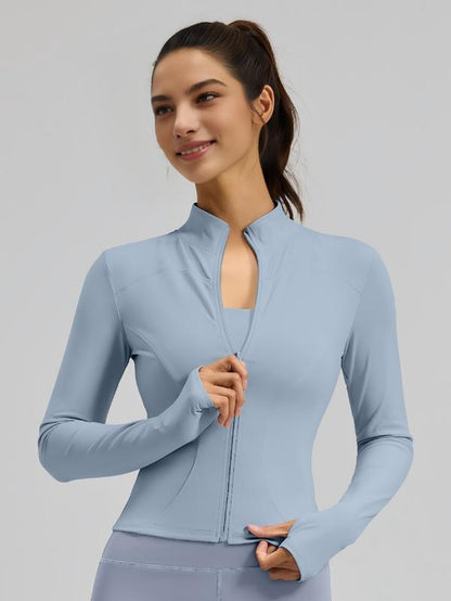 Elevate Your Workout Game with Our Slim Fit Zip-Up Sports Jacket - Perfect for Yoga, Tennis, and Everyday Style! 🏋️‍♀️✨ #FitnessFashion #WorkoutWear