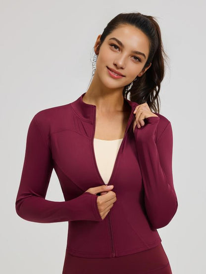 Elevate Your Workout Game with Our Slim Fit Zip-Up Sports Jacket - Perfect for Yoga, Tennis, and Everyday Style! 🏋️‍♀️✨ #FitnessFashion #WorkoutWear