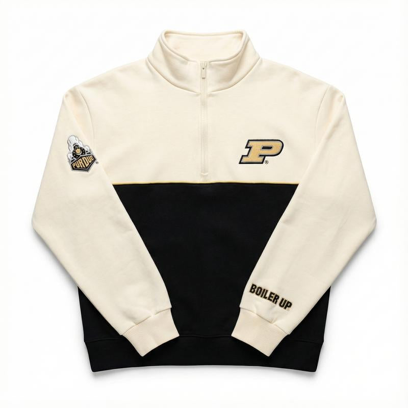 Elevate Your Campus Style with Our Cozy Embroidered College Quarter Zips!