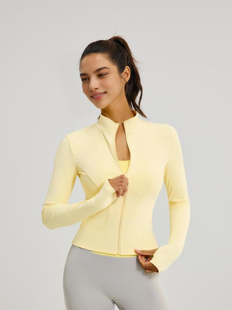 Elevate Your Workout Game with Our Slim Fit Zip-Up Sports Jacket - Perfect for Yoga, Tennis, and Everyday Style! 🏋️‍♀️✨ #FitnessFashion #WorkoutWear