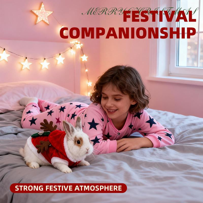Get Your Furry Friends Ready for the Holidays with This Adorable Christmas Outfit! 🎄🐾 Perfect for Bunnies, Guinea Pigs, Kittens, and Puppies! 🦌✨