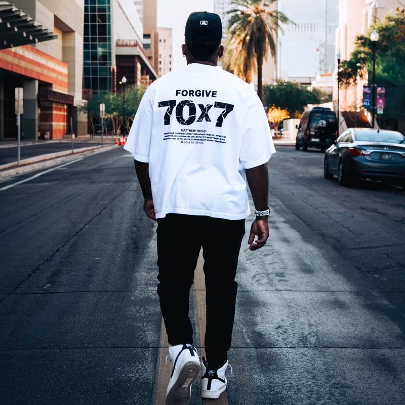 Elevate Your Style with the 70X7 Super Oversized Drop Shoulder Tee in Classic White