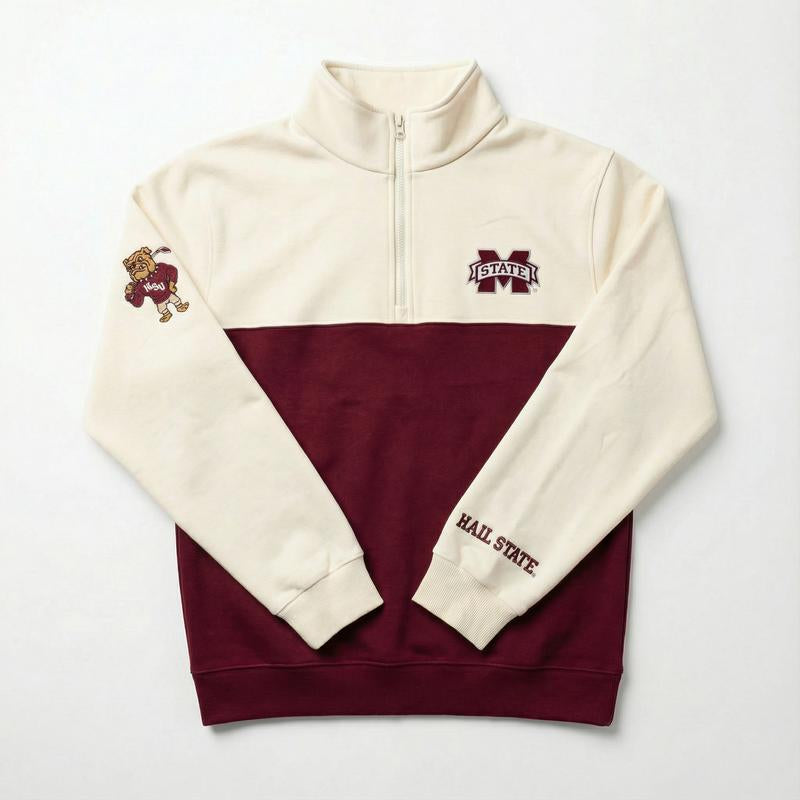 Elevate Your Campus Style with Our Cozy Embroidered College Quarter Zips!