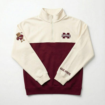Elevate Your Campus Style with Our Cozy Embroidered College Quarter Zips!