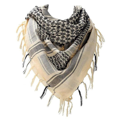 Stay stylish and protected with our Tactical Military Shemagh Scarf! 🌵 Perfect for hiking, camping, or airsoft, this breathable 100% cotton keffiyeh is a must-have for all seasons. Grab yours now and elevate your outdoor gear! 🏕️✨ #OutdoorStyle #Shemagh #