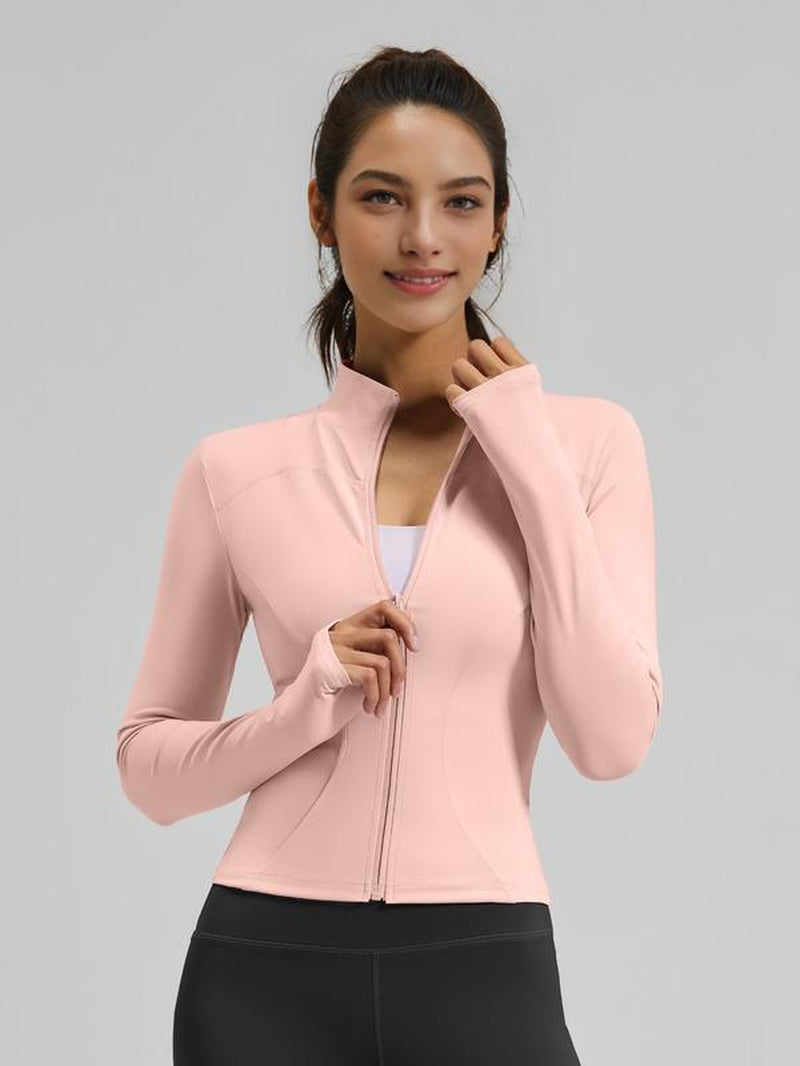 Elevate Your Workout Game with Our Slim Fit Zip-Up Sports Jacket - Perfect for Yoga, Tennis, and Everyday Style! 🏋️‍♀️✨ #FitnessFashion #WorkoutWear