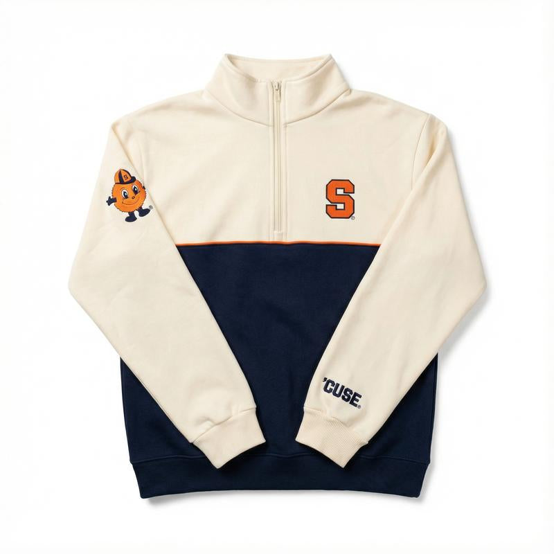 Elevate Your Campus Style with Our Cozy Embroidered College Quarter Zips!