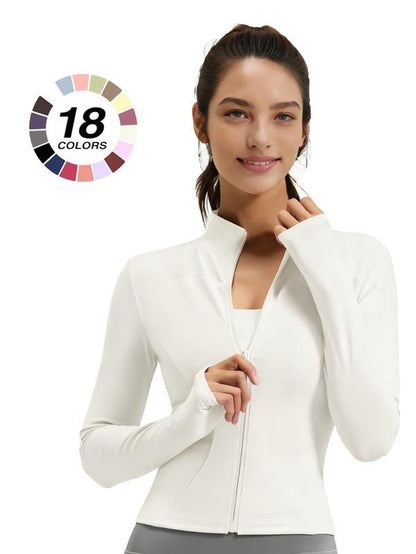 Elevate Your Workout Game with Our Slim Fit Zip-Up Sports Jacket - Perfect for Yoga, Tennis, and Everyday Style! 🏋️‍♀️✨ #FitnessFashion #WorkoutWear