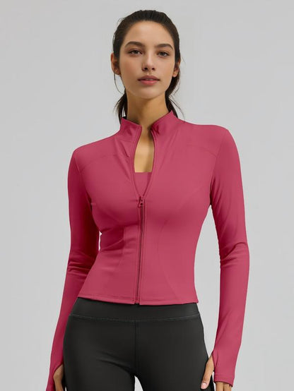 Elevate Your Workout Game with Our Slim Fit Zip-Up Sports Jacket - Perfect for Yoga, Tennis, and Everyday Style! 🏋️‍♀️✨ #FitnessFashion #WorkoutWear