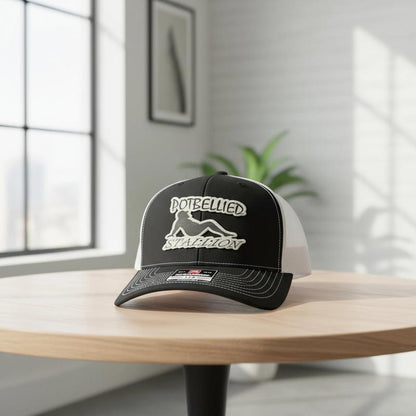 Get Your Laugh On with the Potbellied Stallion Trucker Hat! 🎩😄 Perfect Snapback for Everyone - Adjustable, Cool Mesh, and Machine Washable! Ideal Gift for Hat Lovers! 🧢✨