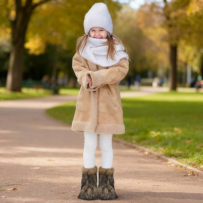 Cozy & Cute: Girls' Furry Winter Boots for Toddlers! Perfect for Snow Days! ❄️👢✨