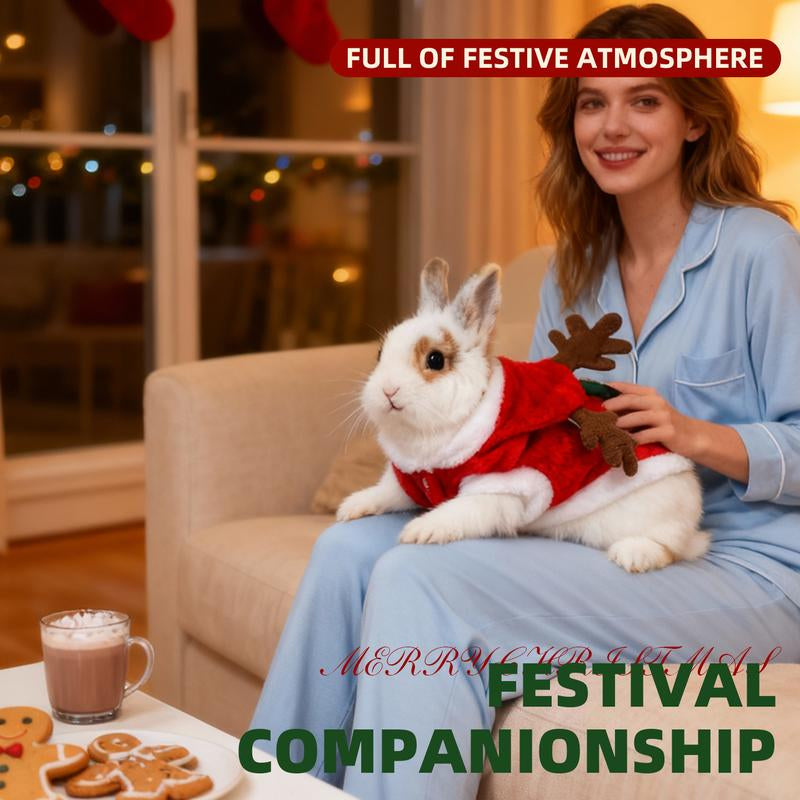 Get Your Furry Friends Ready for the Holidays with This Adorable Christmas Outfit! 🎄🐾 Perfect for Bunnies, Guinea Pigs, Kittens, and Puppies! 🦌✨