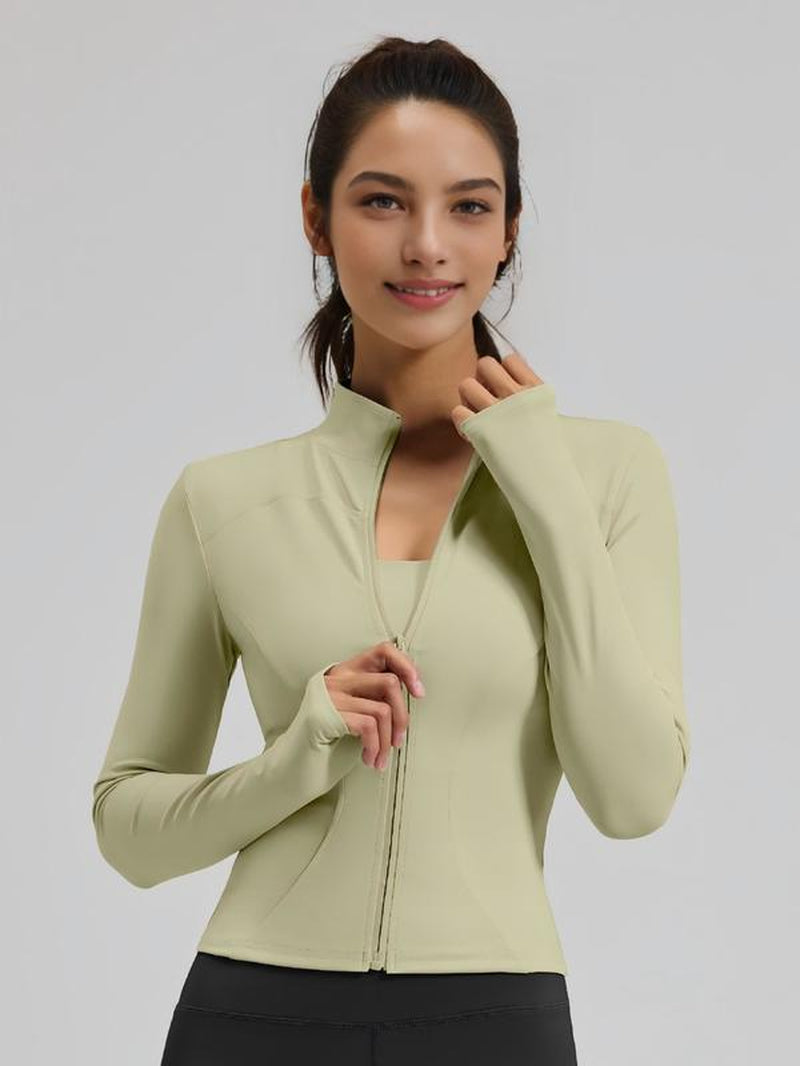 Elevate Your Workout Game with Our Slim Fit Zip-Up Sports Jacket - Perfect for Yoga, Tennis, and Everyday Style! 🏋️‍♀️✨ #FitnessFashion #WorkoutWear