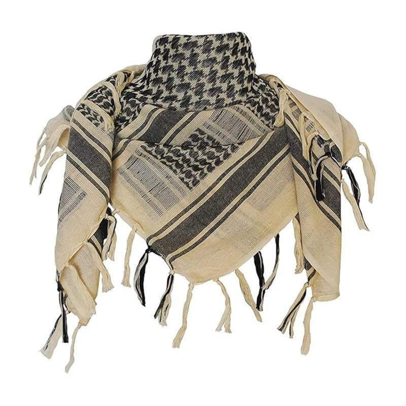Stay stylish and protected with our Tactical Military Shemagh Scarf! 🌵 Perfect for hiking, camping, or airsoft, this breathable 100% cotton keffiyeh is a must-have for all seasons. Grab yours now and elevate your outdoor gear! 🏕️✨ #OutdoorStyle #Shemagh #