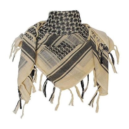 Stay stylish and protected with our Tactical Military Shemagh Scarf! 🌵 Perfect for hiking, camping, or airsoft, this breathable 100% cotton keffiyeh is a must-have for all seasons. Grab yours now and elevate your outdoor gear! 🏕️✨ #OutdoorStyle #Shemagh #