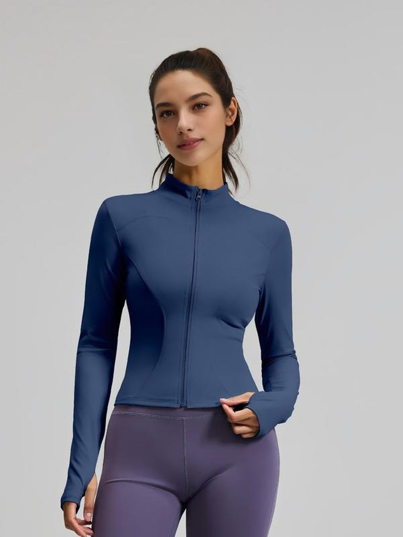 Elevate Your Workout Game with Our Slim Fit Zip-Up Sports Jacket - Perfect for Yoga, Tennis, and Everyday Style! 🏋️‍♀️✨ #FitnessFashion #WorkoutWear