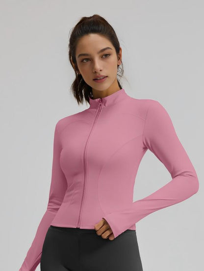 Elevate Your Workout Game with Our Slim Fit Zip-Up Sports Jacket - Perfect for Yoga, Tennis, and Everyday Style! 🏋️‍♀️✨ #FitnessFashion #WorkoutWear