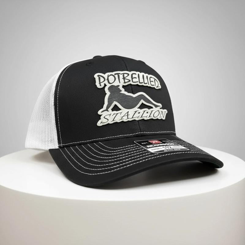 Get Your Laugh On with the Potbellied Stallion Trucker Hat! 🎩😄 Perfect Snapback for Everyone - Adjustable, Cool Mesh, and Machine Washable! Ideal Gift for Hat Lovers! 🧢✨