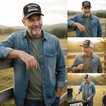 Get Your Laugh On with the Potbellied Stallion Trucker Hat! 🎩😄 Perfect Snapback for Everyone - Adjustable, Cool Mesh, and Machine Washable! Ideal Gift for Hat Lovers! 🧢✨