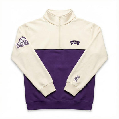 Elevate Your Campus Style with Our Cozy Embroidered College Quarter Zips!