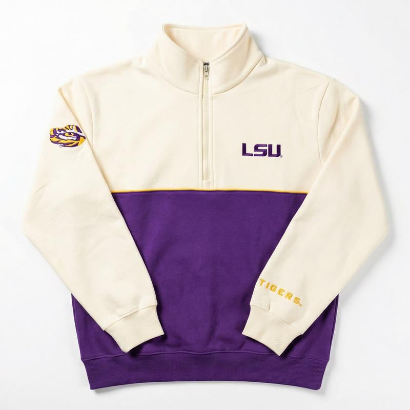 Elevate Your Campus Style with Our Cozy Embroidered College Quarter Zips!