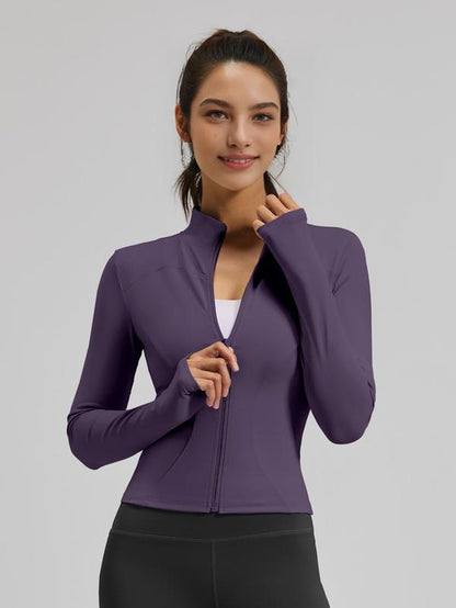 Elevate Your Workout Game with Our Slim Fit Zip-Up Sports Jacket - Perfect for Yoga, Tennis, and Everyday Style! 🏋️‍♀️✨ #FitnessFashion #WorkoutWear