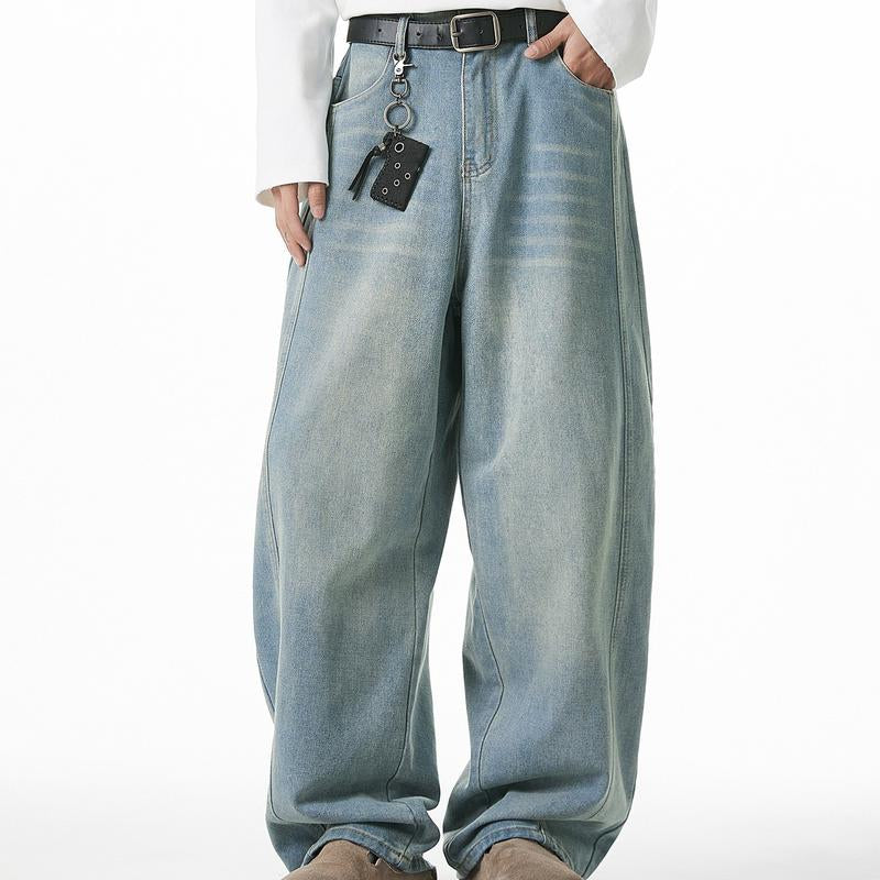 Elevate Your Style with Men's Baggy Hip Hop Jeans - Trendy Wide Leg Skater Denim Pants for Ultimate Comfort