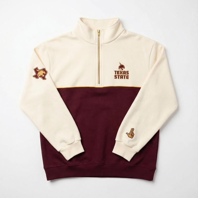 Elevate Your Campus Style with Our Cozy Embroidered College Quarter Zips!