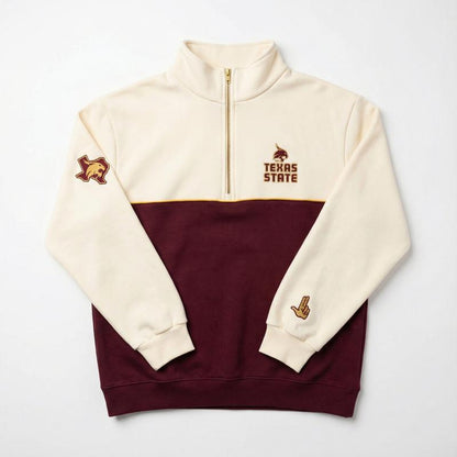 Elevate Your Campus Style with Our Cozy Embroidered College Quarter Zips!