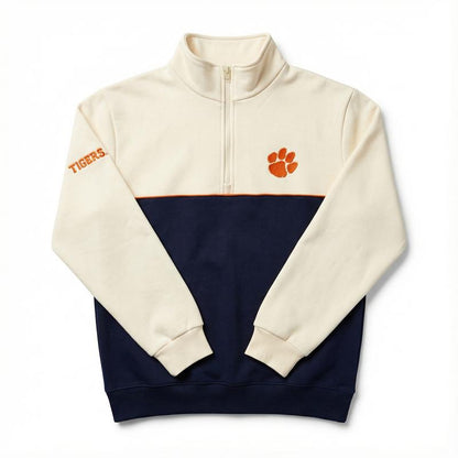 Elevate Your Campus Style with Our Cozy Embroidered College Quarter Zips!