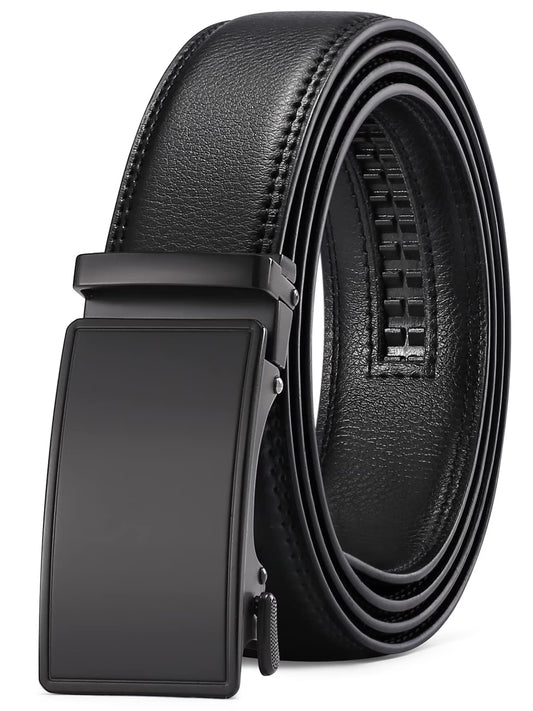 Elevate Your Wardrobe with Our Premium Men's Leather Automatic Ratchet Belt - Perfect for Every Occasion!