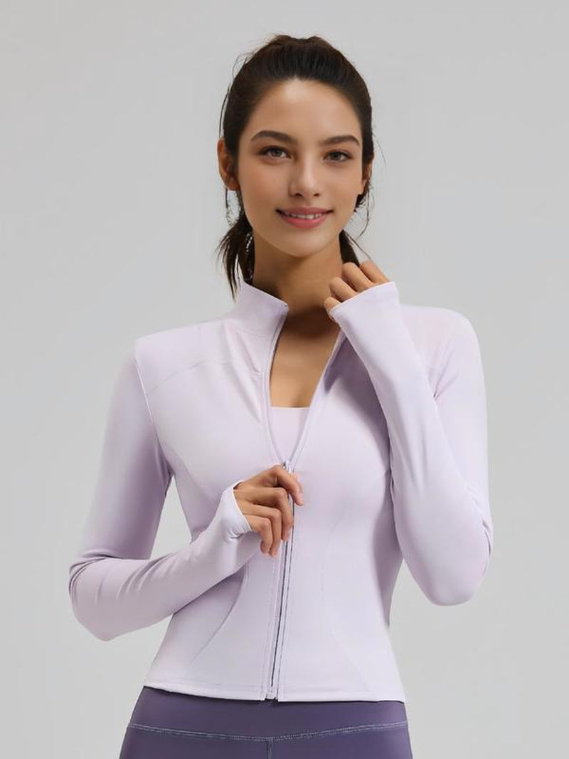 Elevate Your Workout Game with Our Slim Fit Zip-Up Sports Jacket - Perfect for Yoga, Tennis, and Everyday Style! 🏋️‍♀️✨ #FitnessFashion #WorkoutWear