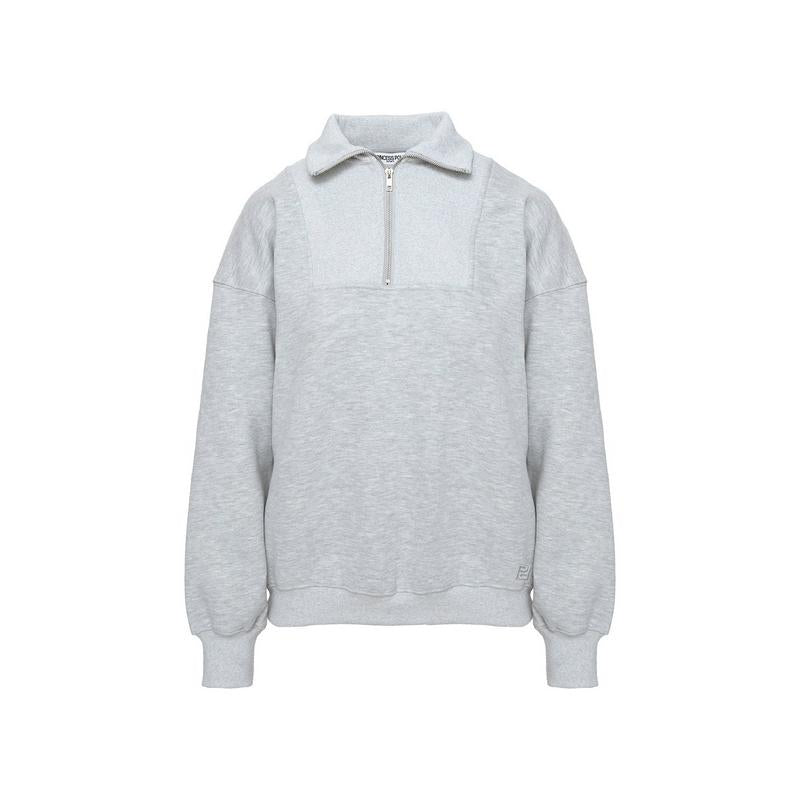 Snuggle Up in Style with Our Dream Fleece Quarter Zip Sweatshirt in Cozy Grey Marle!