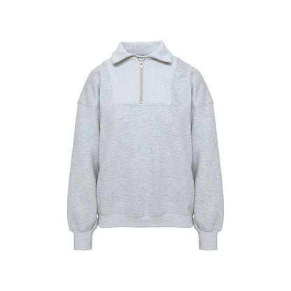 Snuggle Up in Style with Our Dream Fleece Quarter Zip Sweatshirt in Cozy Grey Marle!