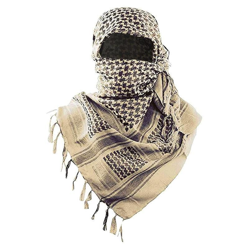 Stay stylish and protected with our Tactical Military Shemagh Scarf! 🌵 Perfect for hiking, camping, or airsoft, this breathable 100% cotton keffiyeh is a must-have for all seasons. Grab yours now and elevate your outdoor gear! 🏕️✨ #OutdoorStyle #Shemagh #