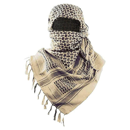 Stay stylish and protected with our Tactical Military Shemagh Scarf! 🌵 Perfect for hiking, camping, or airsoft, this breathable 100% cotton keffiyeh is a must-have for all seasons. Grab yours now and elevate your outdoor gear! 🏕️✨ #OutdoorStyle #Shemagh #