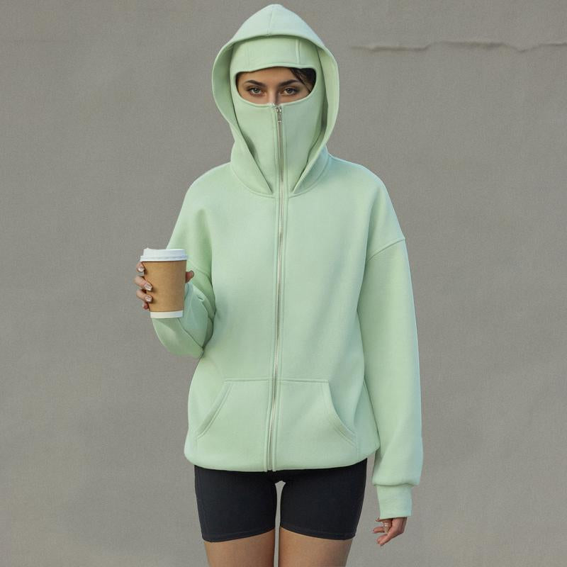 Stay Stylish & Cozy with Our Trendy Queen Balaclava Hoodie! Perfect for Outdoor Adventures! 🌟🖤 #FashionForward #OutdoorStyle