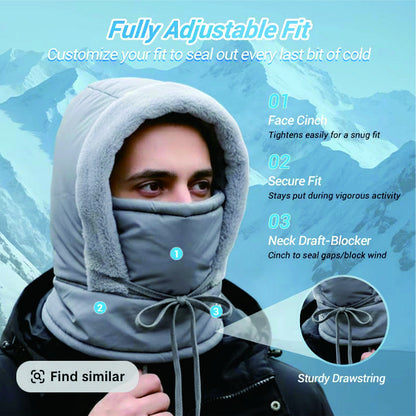 Ultimate 3-in-1 Thermal Balaclava for Winter Adventures - Windproof, Waterproof & Adjustable! Stay Cozy and Stylish Outdoors!