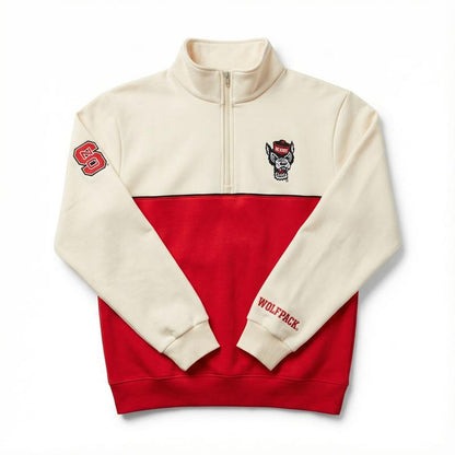 Elevate Your Campus Style with Our Cozy Embroidered College Quarter Zips!