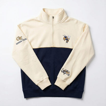 Elevate Your Campus Style with Our Cozy Embroidered College Quarter Zips!