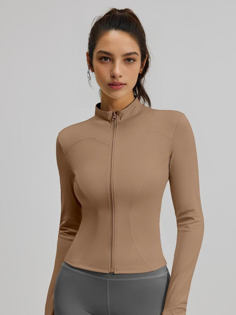 Elevate Your Workout Game with Our Slim Fit Zip-Up Sports Jacket - Perfect for Yoga, Tennis, and Everyday Style! 🏋️‍♀️✨ #FitnessFashion #WorkoutWear